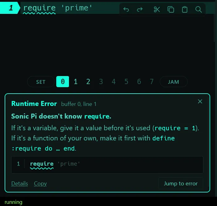 Require Prime Problem in Sonic Pi Web