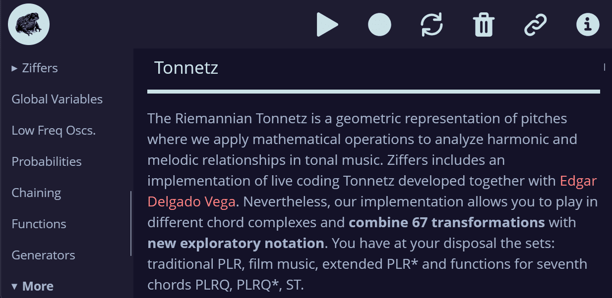ts-tonnetz in the New Live Coding Environment Topos