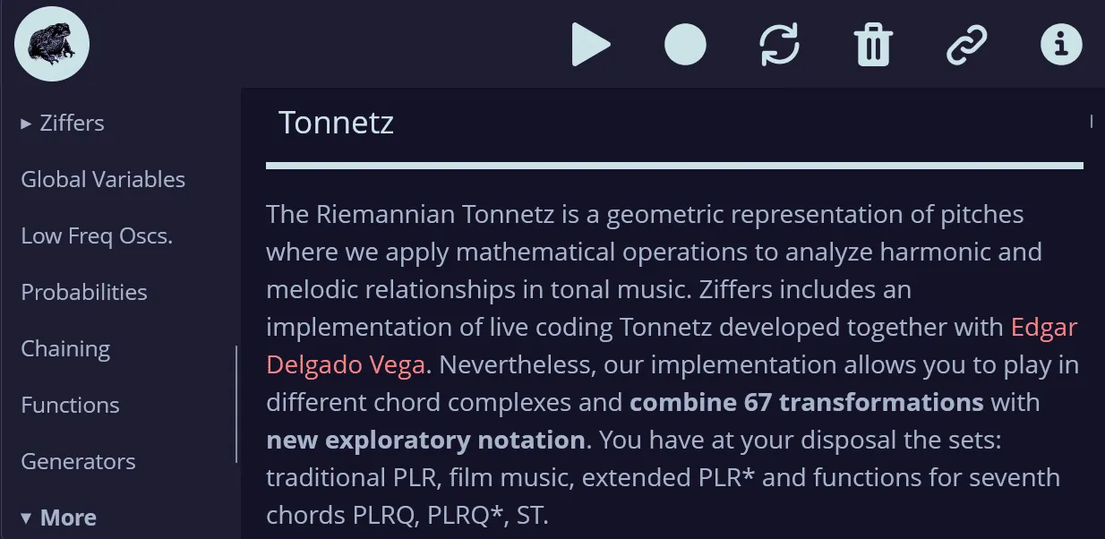 ts-tonnetz in the New Live Coding Environment Topos